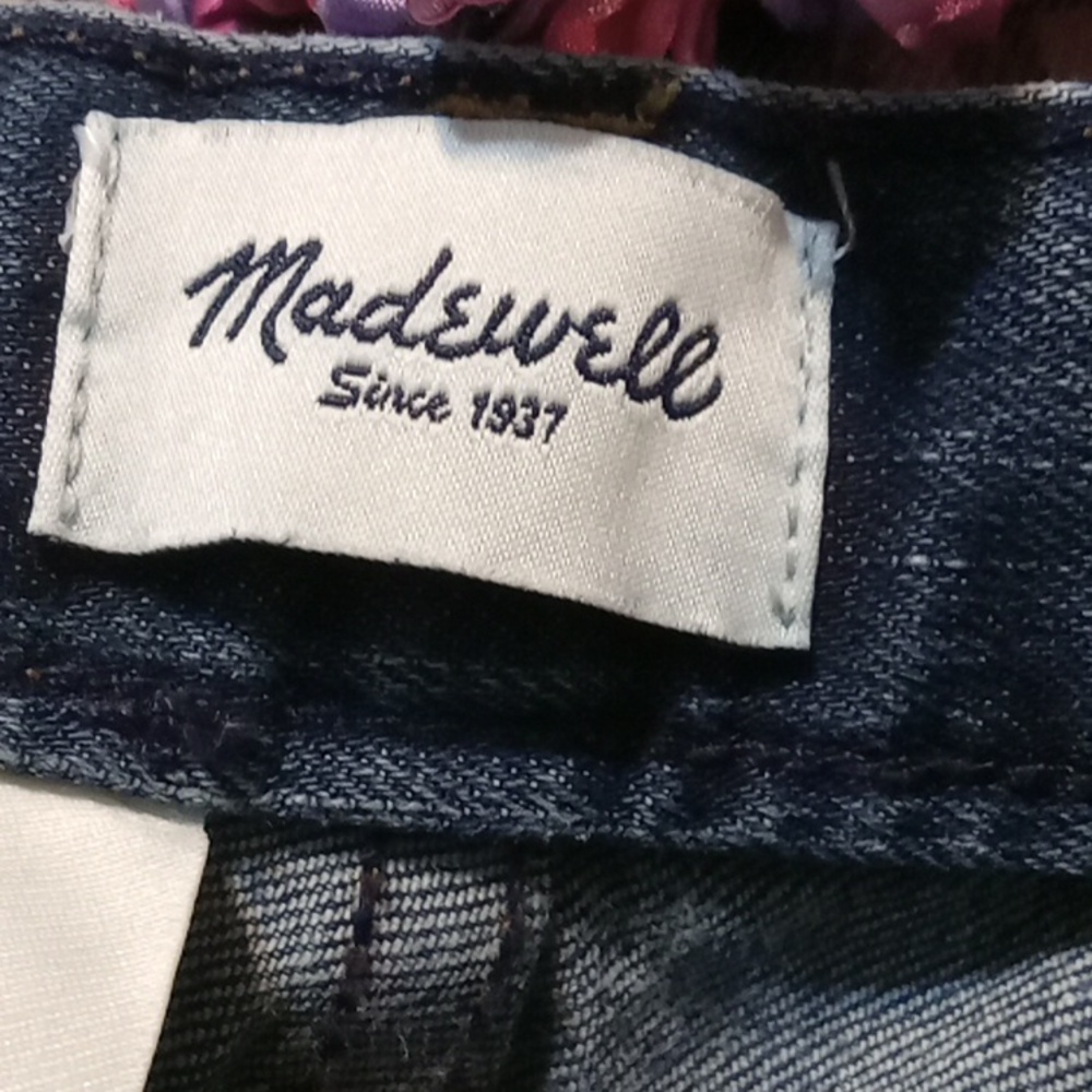 Madewell Dark Blue Straight Leg Jeans - Picture 8 of 8